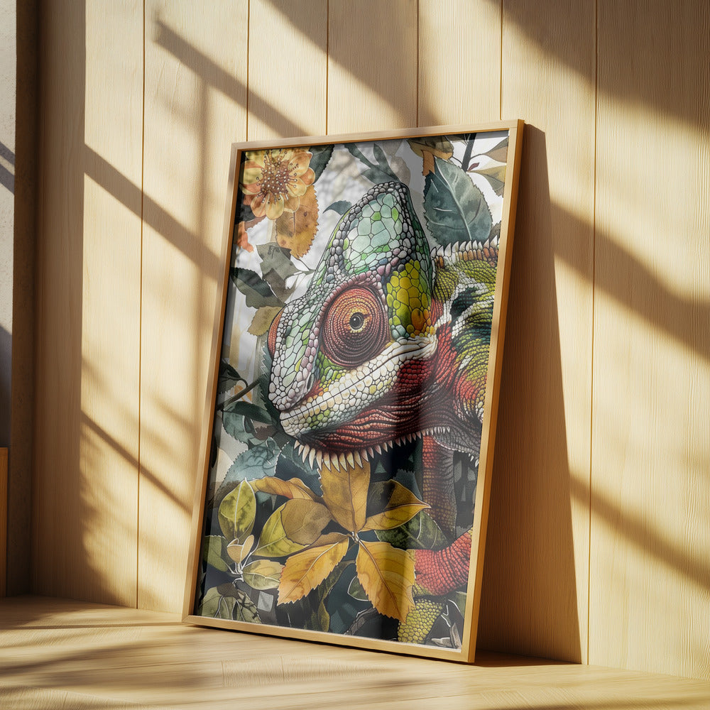 Chamäleon Aquarell Tierkunst 3 | Poster