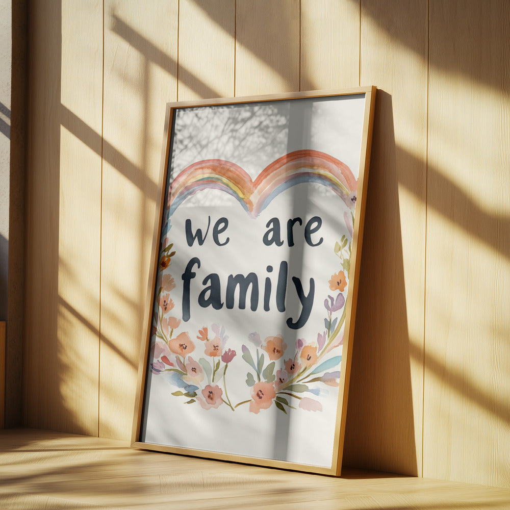 Wir sind eine Familie (Blumen Nr. 02) | Poster - Kunstdruck