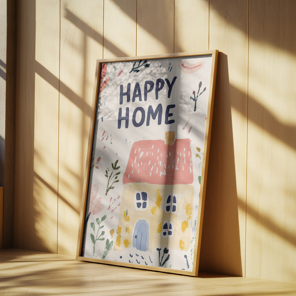 Glückliches Zuhause | Poster - Kunstdruck