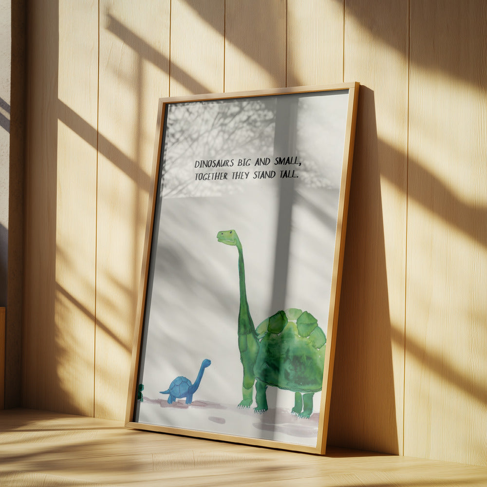 Dinosaursbigandsmall | Poster