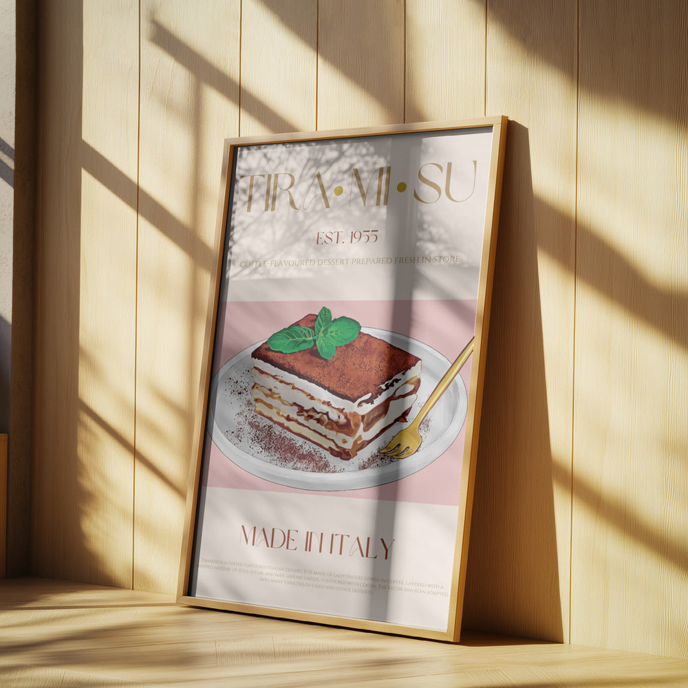 Klassisk italiensk tiramisu-poster | Poster