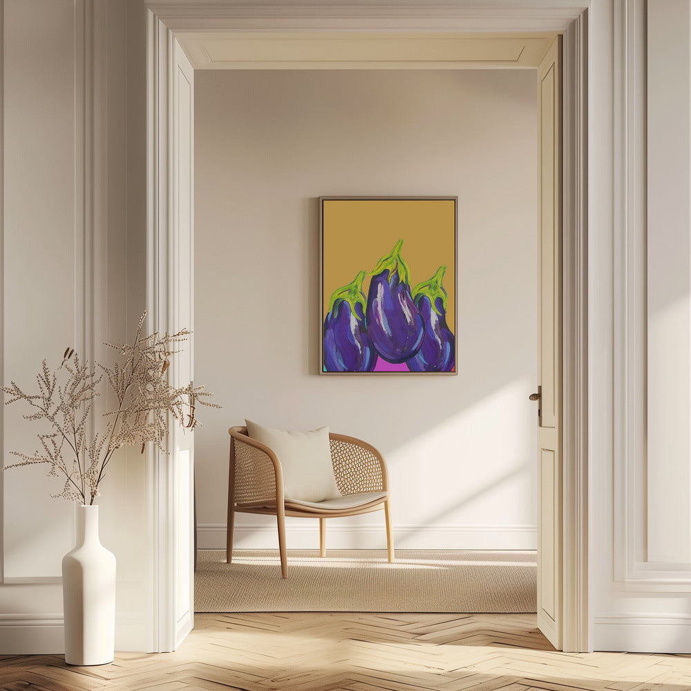 Groovy Auberginen | Poster - Kunstdruck