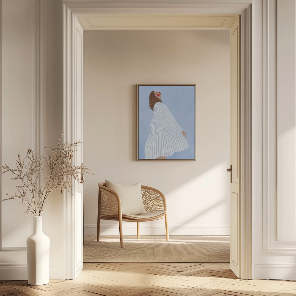 Kvinnan med de blå ränderna | Poster
