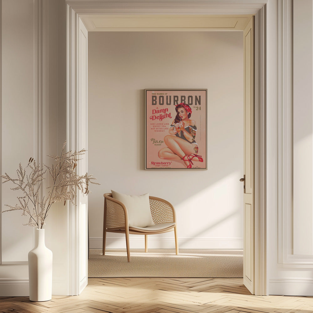Bourbon Babes Vol 22 Vintage Pinup Flicka Dricker En Cocktail | Poster