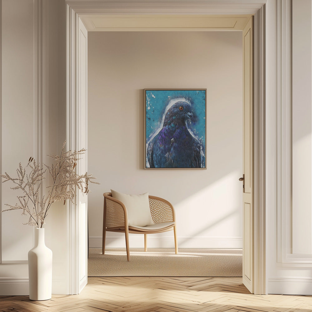 Tier Taube Vogel Aquarell Tierkunst | Poster