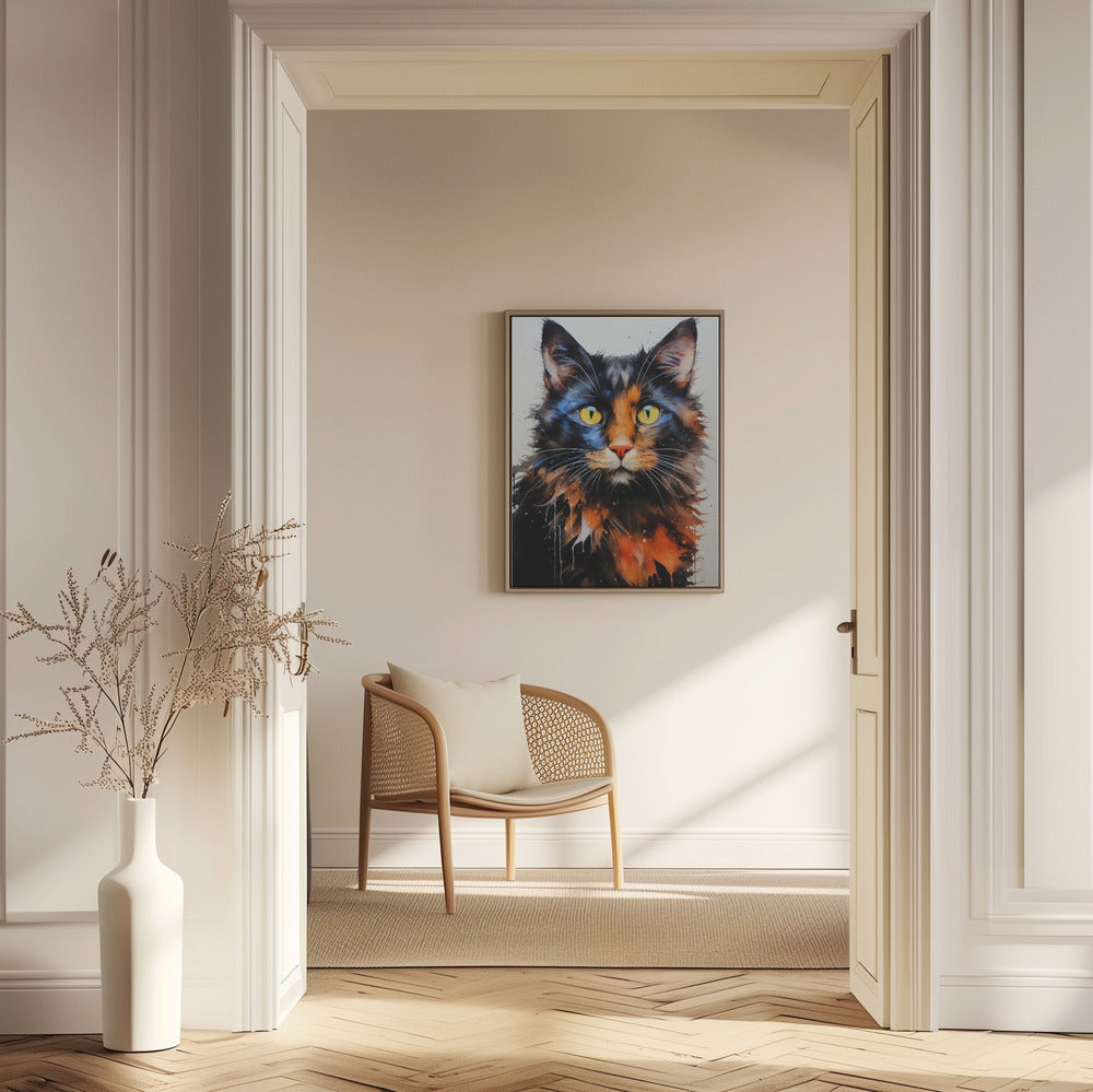 Cat Jack akvarell djurkonst | Poster