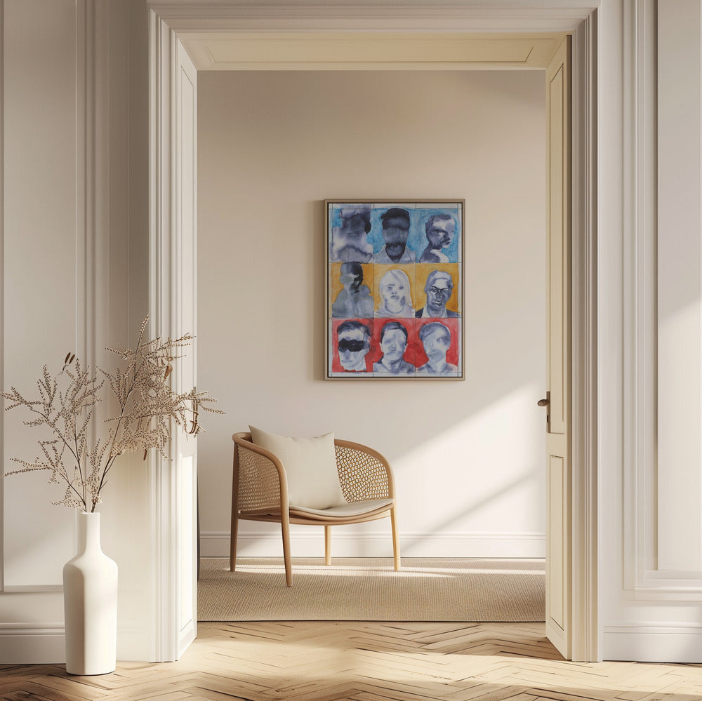 Porträttrutnät nr 1 | Poster