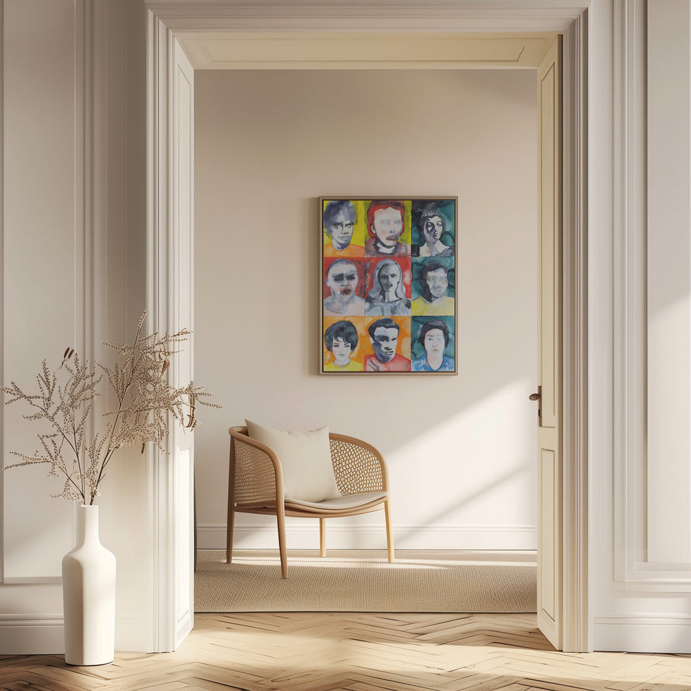 Porträttrutnät nr 2 | Poster