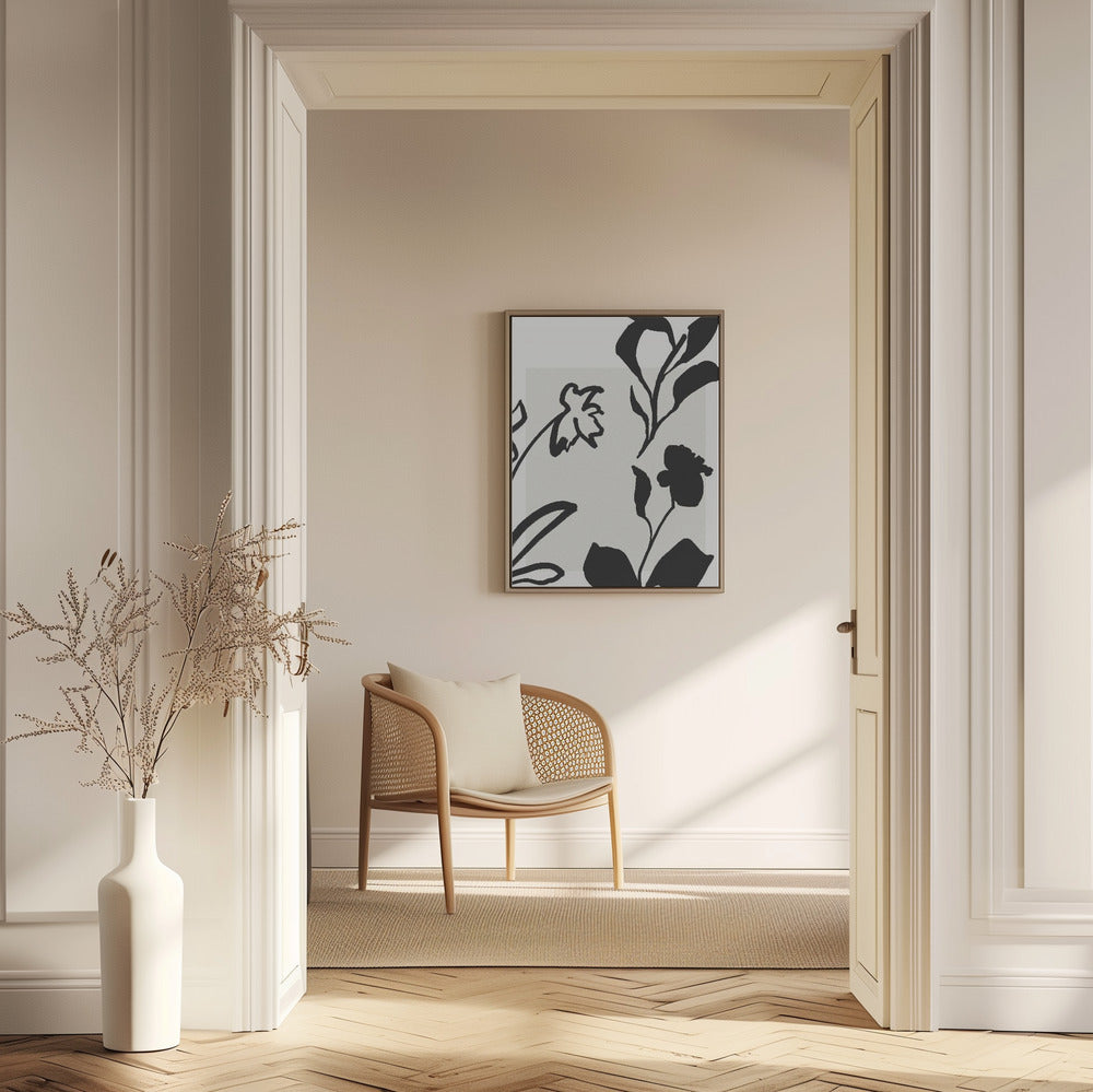Monokroma blommor | Poster