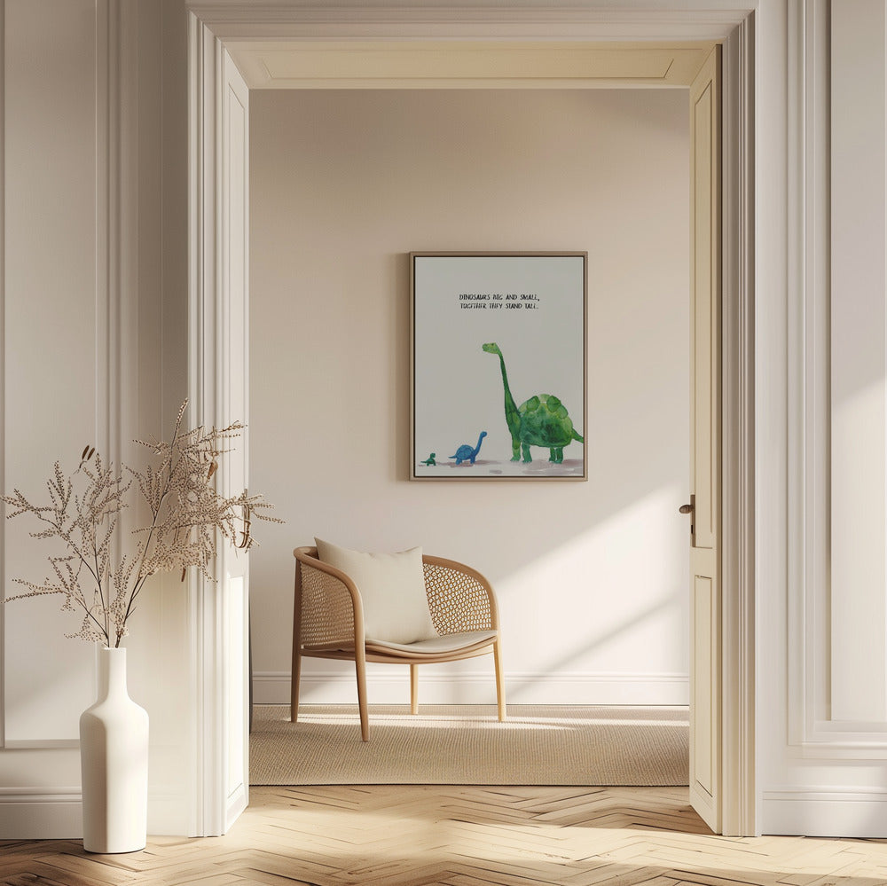 Dinosaursbigandsmall | Poster