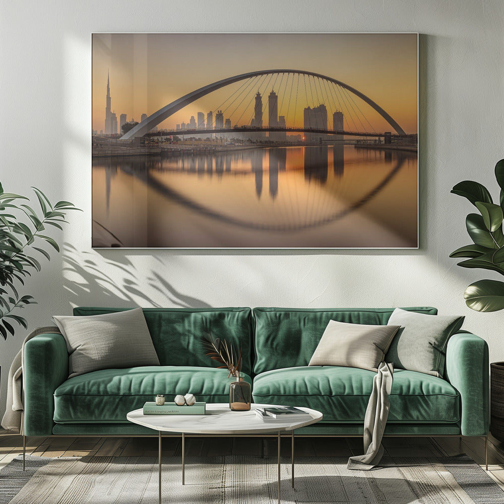 Sunrise at the Dubai Water Canal | Canvas