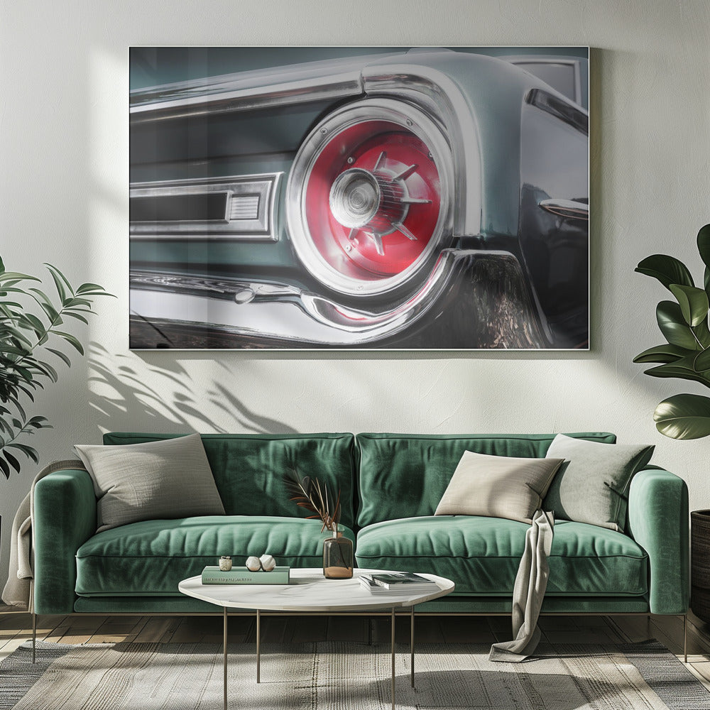 Amerikanischer Oldtimer Galaxie 500 1964 Heck | Leinwand-Bilder