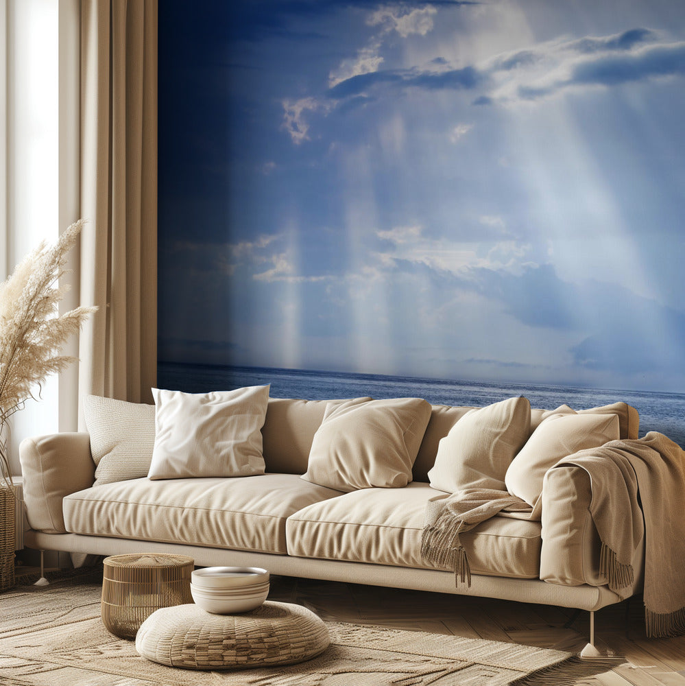 Whale and sun rays | Wallpaper