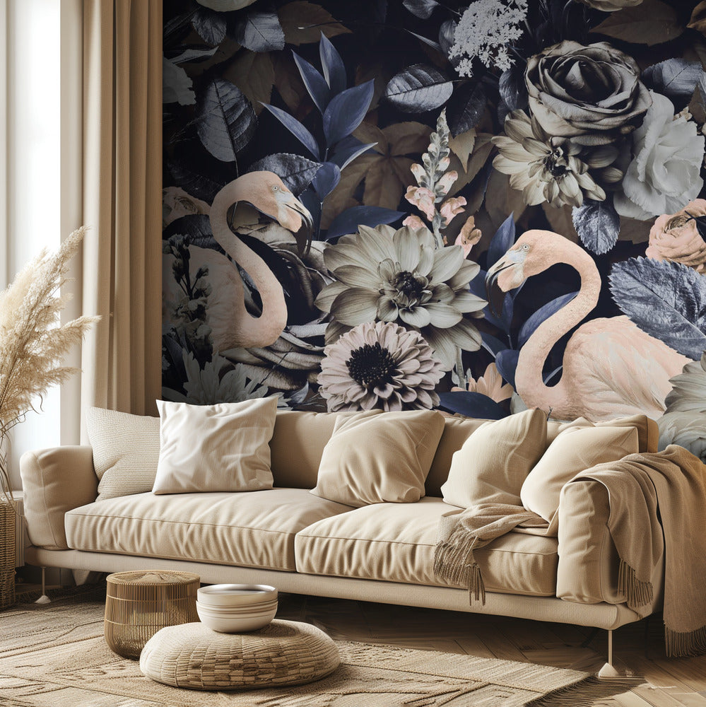 Flamingo Garden No4 | Tapet