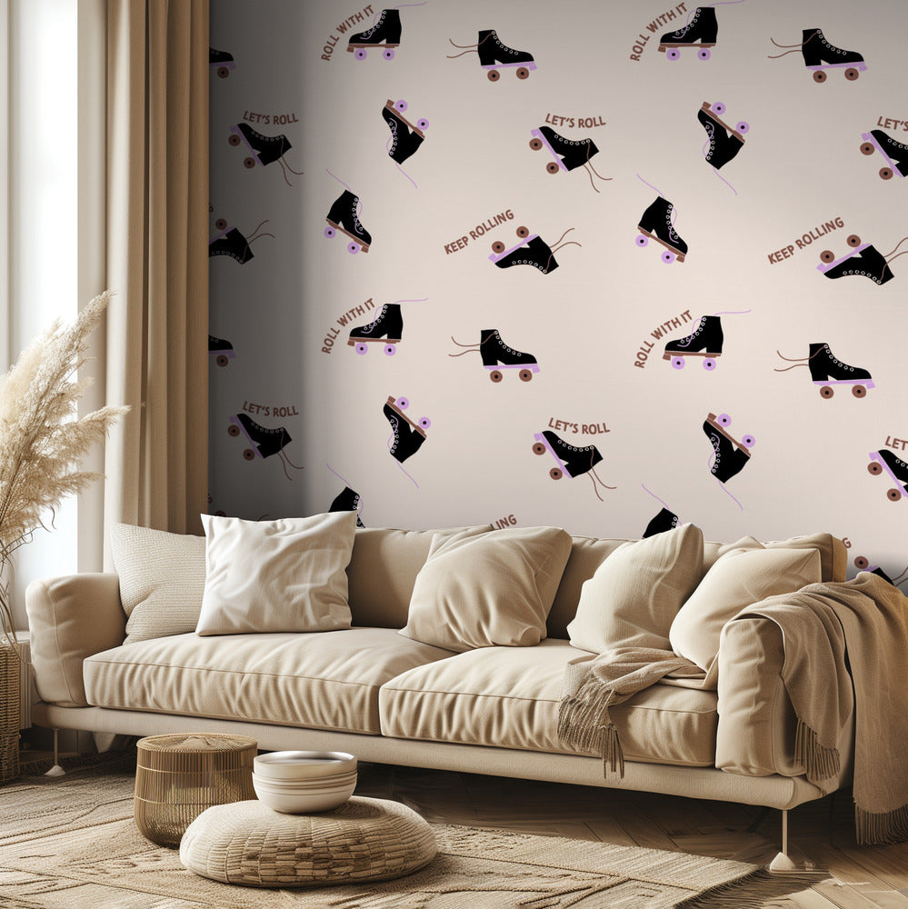 Rullskridskor (mönsterdesign) | Tapeter
