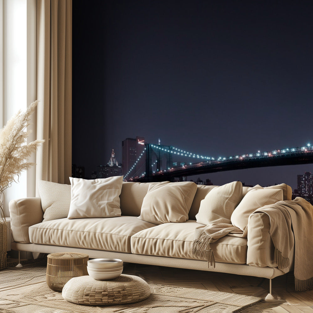 Manhattans skyline och Brooklynbron | Tapet