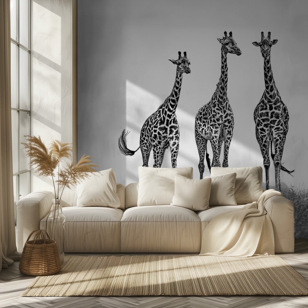 Giraffer på Maraslätter | Tapeter