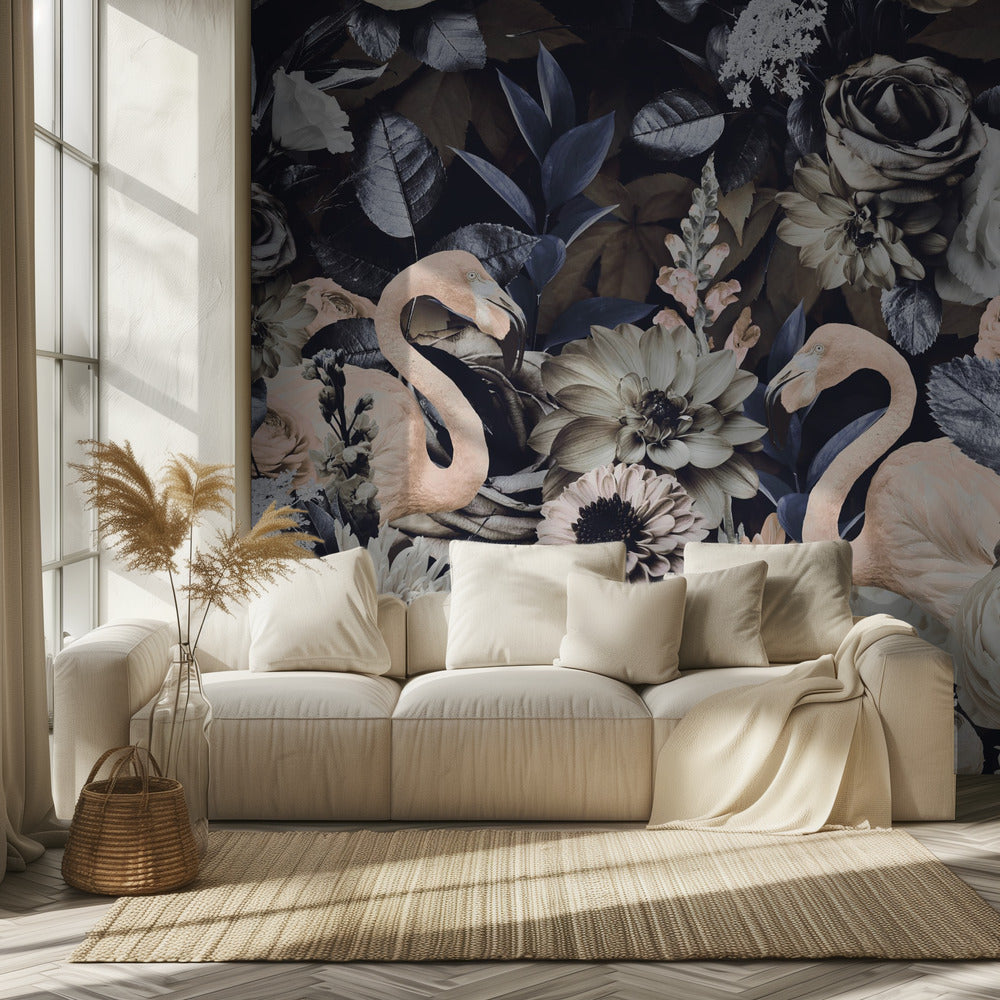 Flamingo Garden No4 | Tapet
