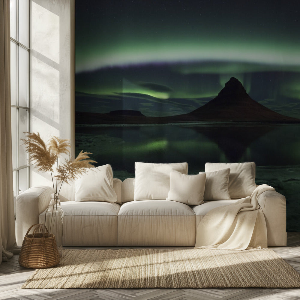 Kirkjufell Aurora | Tapet