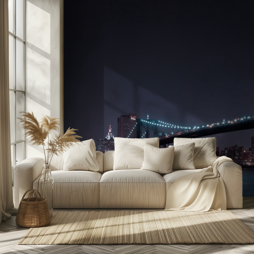 Manhattans skyline och Brooklynbron | Tapet