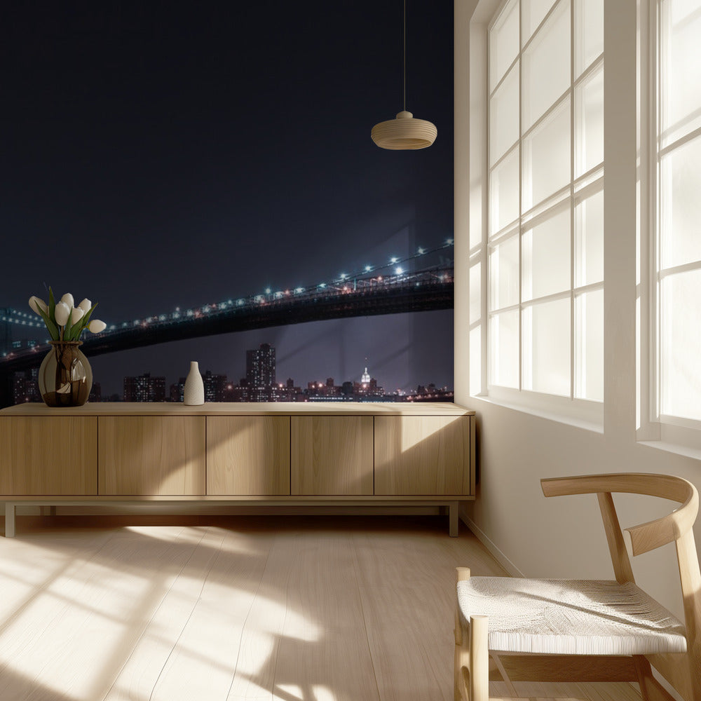 Manhattans skyline och Brooklynbron | Tapet