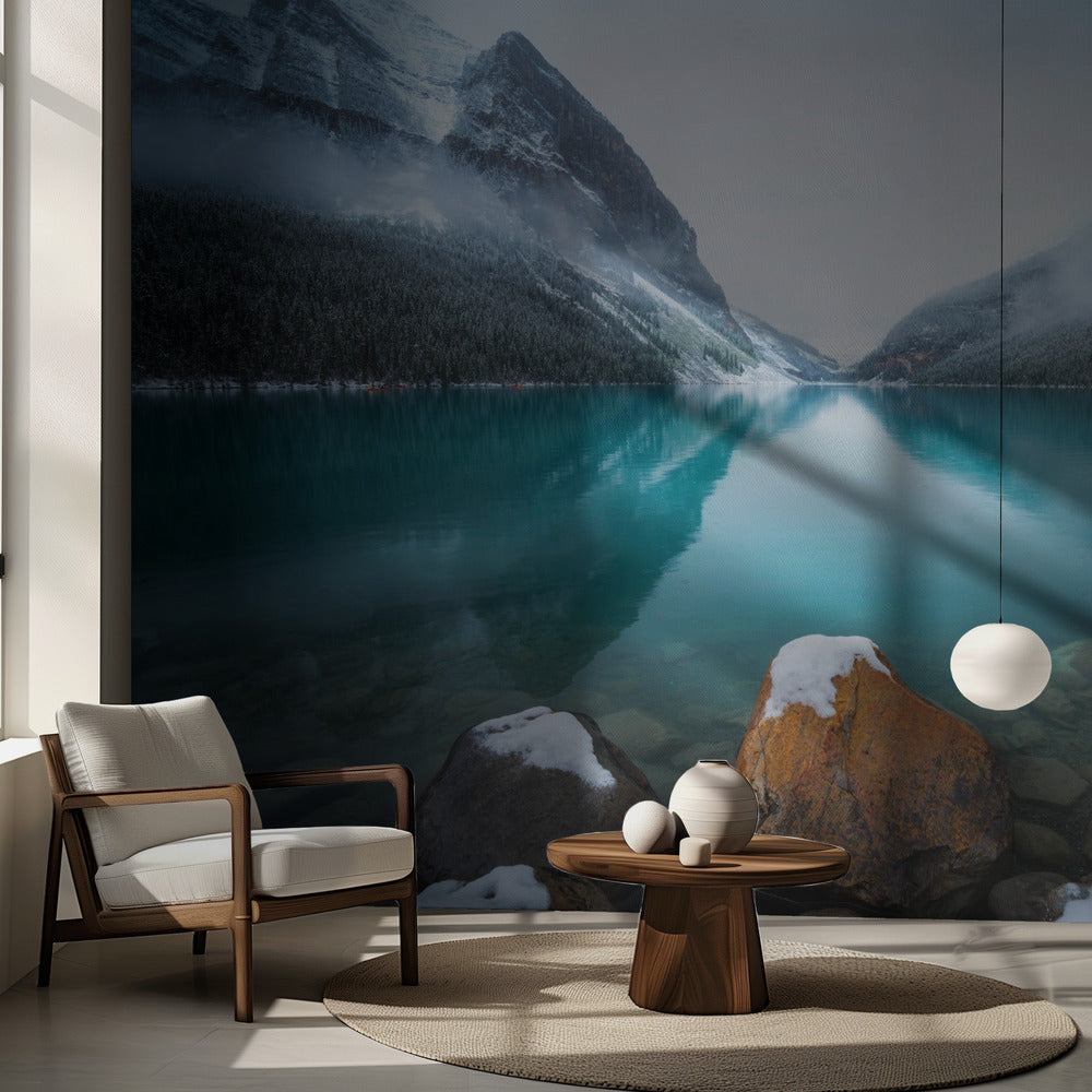 Dimmig Lake Louise | Tapet