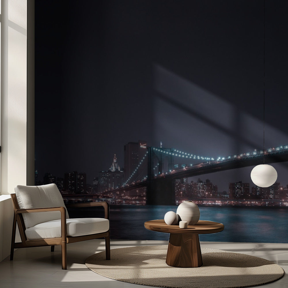 Manhattans skyline och Brooklynbron | Tapet