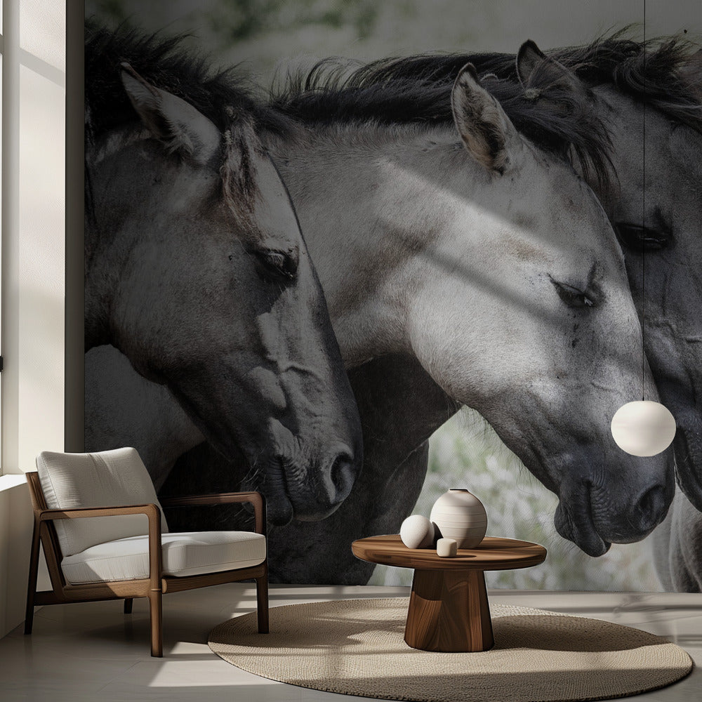 Four Konik Horses | Wallpaper