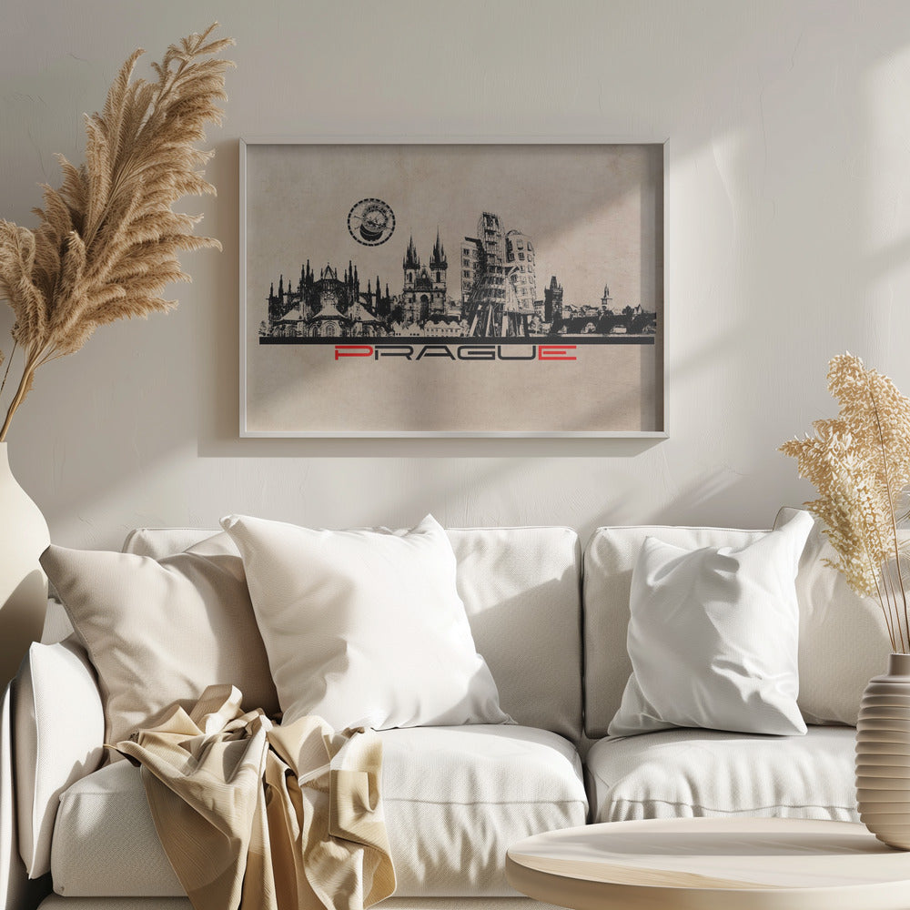 Prague Skyline City | Poster