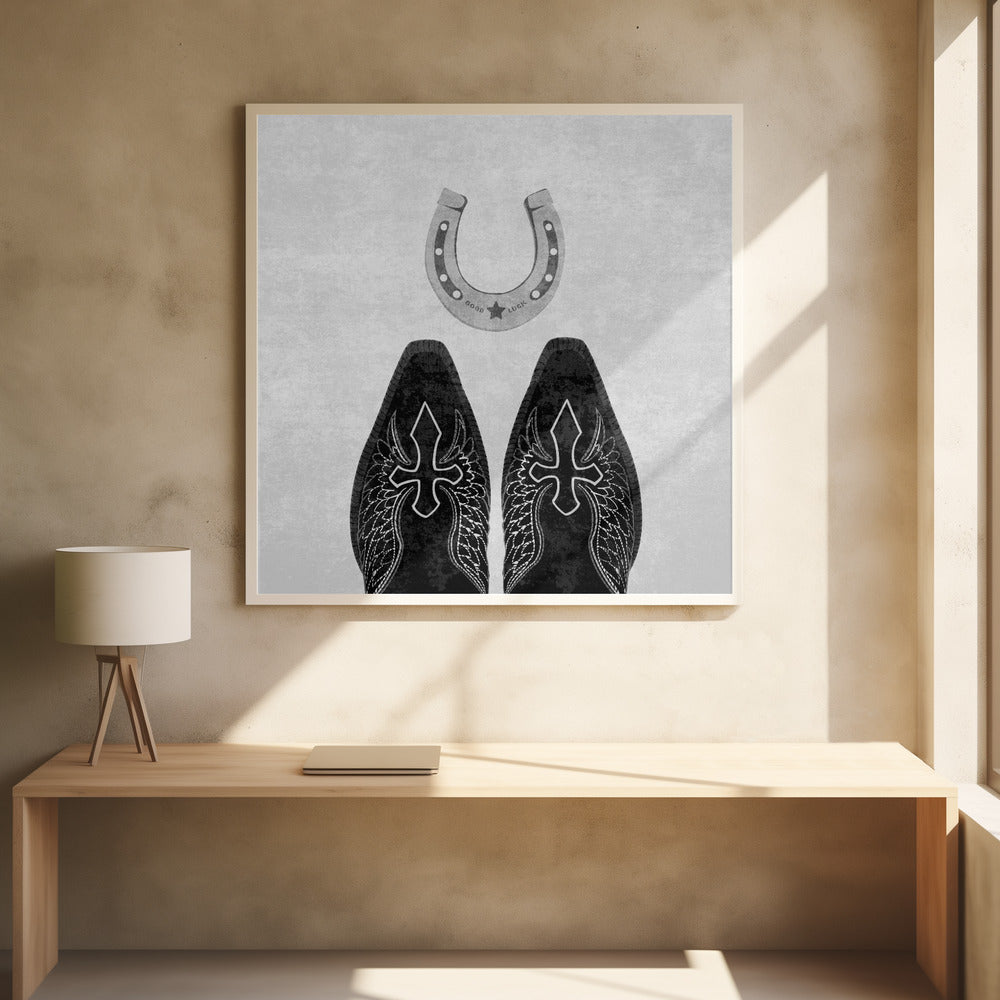 Bw Cowboystövlar och hästsko | Poster