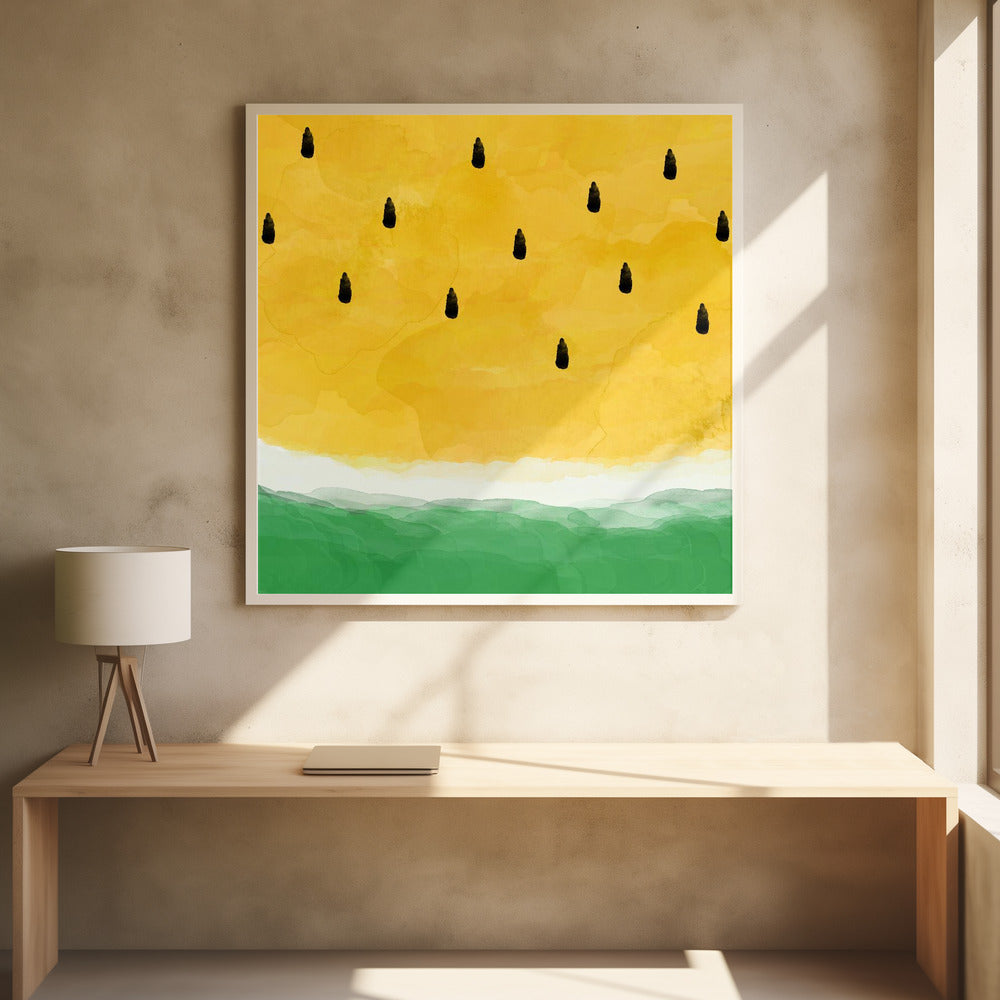 Gelbe Wassermelone | Poster - Kunstdruck