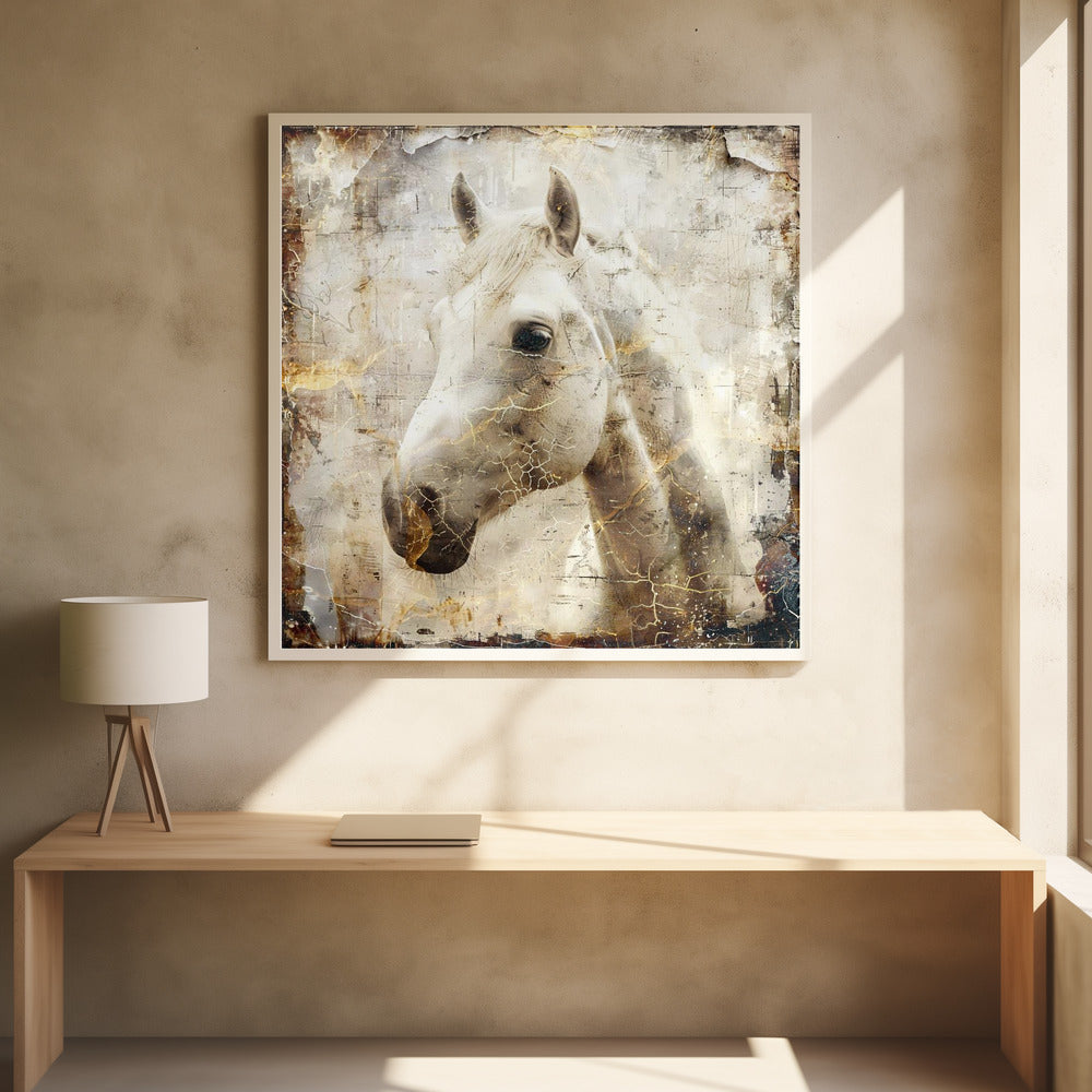 Häst Vintage Konst Illustration 02 | Poster