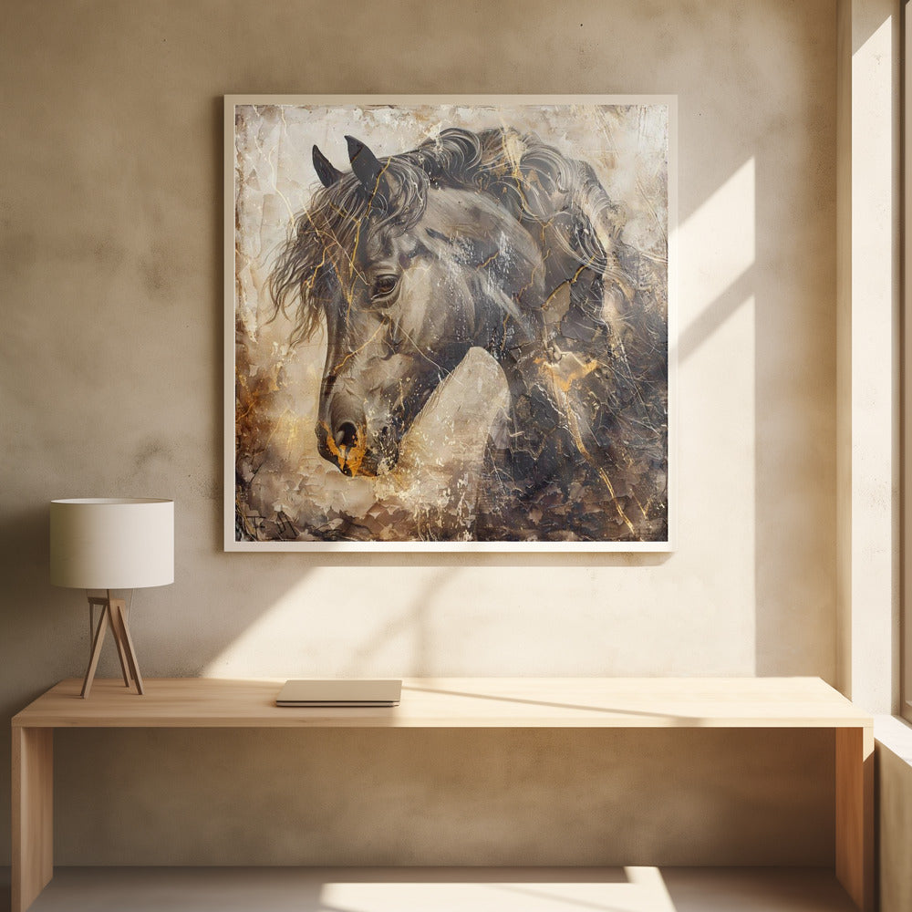 Häst Vintage Konst Illustration 11 | Poster