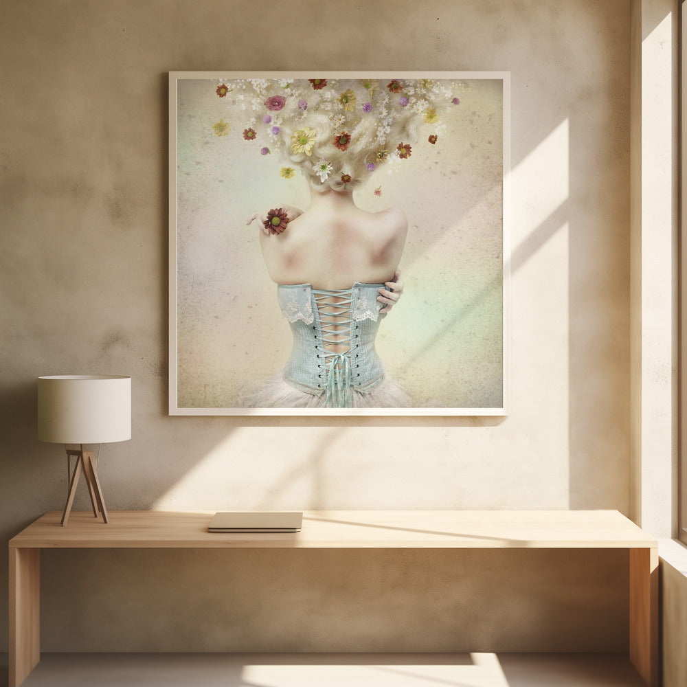 Flicka i blomsterträdgården | Poster