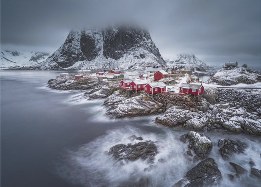 vinter Lofoten öar | Tapet