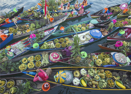 Banjarmasin flytande marknad | Tapet