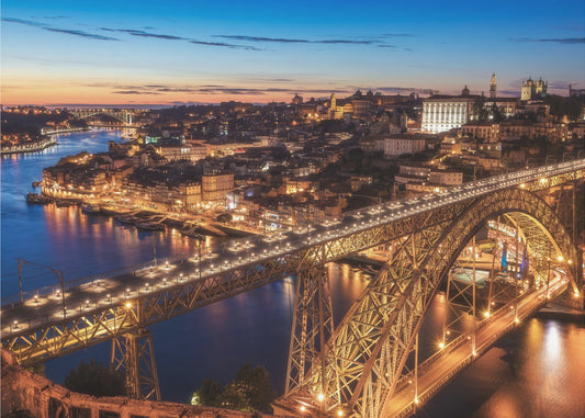 Portugal - Porto Blå Timmen | Tapet