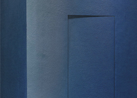 Blå minimalism eller en hemlig dörr | Poster