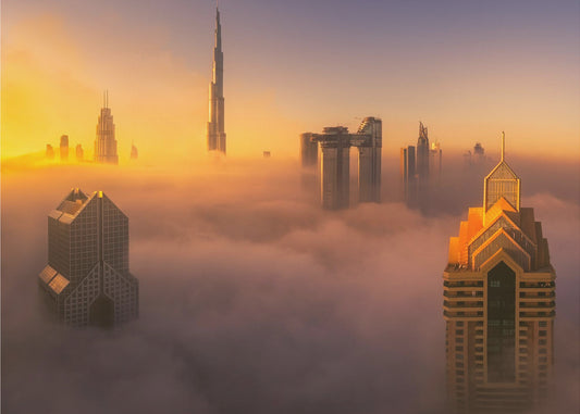 Dubai foggy sunrise in the city A738873 | Canvas