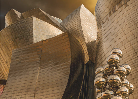 Reflektioner på sfärer (Serie Guggenheim Bilbao) | Tapet
