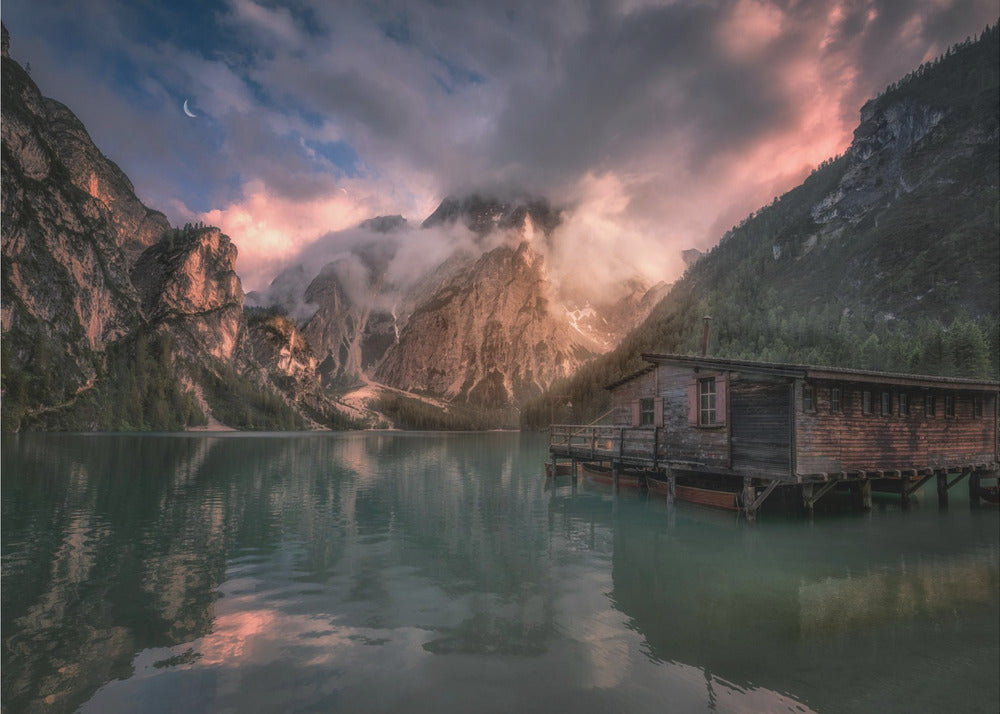 Lago di Braies, Dolomiterna | Tapet