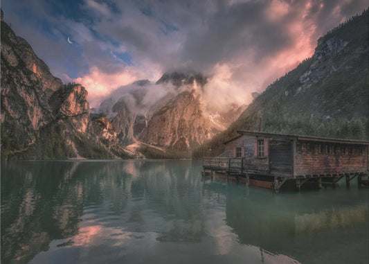 Lago di Braies, Dolomiterna | Tapet