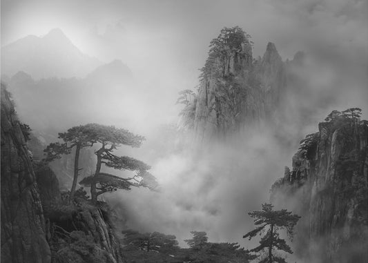 Huang Shan i dimman | Tapet
