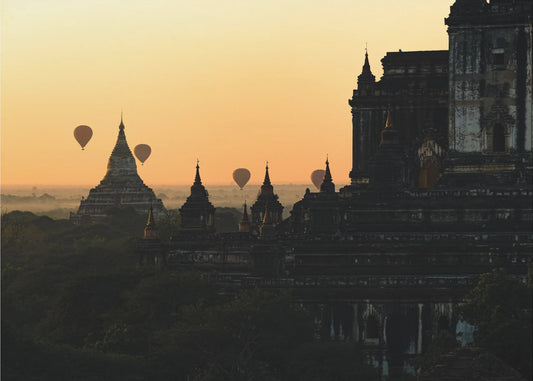 Soluppgång i Bagan | Tapet
