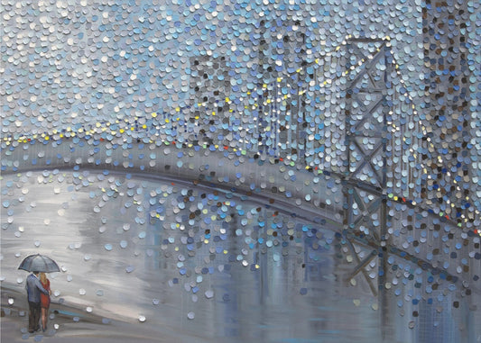 Rainy Date With the Bridge View | Canvas
