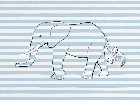 Randig elefant | Tapet