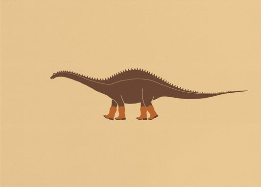 Rebbachisaurus Reba the Cowgirl Dinosaur Texture | Canvas