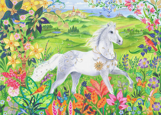 Majestätisk vit häst | Canvas