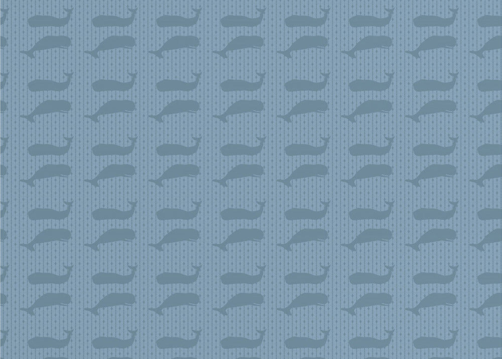 Whales Grey | Wallpaper
