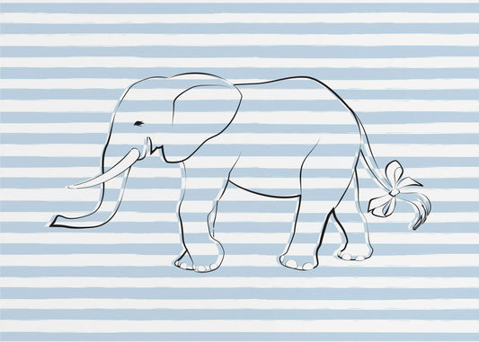 Randig elefant | Tapet